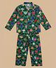 The Mom Store Cotton Knit Christmas Theme Full Sleeves Lanterns Printed Coordinating Night Suit Set - Multi Colour