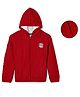 Sportking Knit Full Sleeves Cable Knit Designed Animal Patch Detailed Light Winter Jacket - Red