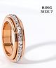 TEULRIP Anti Tarnish Rotating Zircon Stainless Steel Ring 4g- Rose Gold