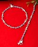 JEWELS NEST- Handcrafted Silver Anklet Combo with Ethnic Blue Motifs- BLUE- 30 g