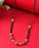 JEWELS NEST -Traditional Gold Bead Mangalsutra with Black Double Chain- Black