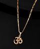 JEWELS NEST- Gold-Toned Om Pendant Chain for Men & Women | Devotional Lord Shiva Jewellery- Gold.