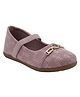 Chiu Abstract Designed Velcro Closure Ballerinas - Pink