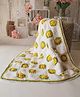 Woonie Handmade 3D Floral 40*40 inch with Lining Blanket - White