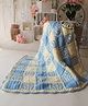 Woonie Handmade Granny Square Crochet Crib Blanket - Blue