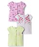 Babyoye Eco Conscious 100% Cotton Knit With Eco Jiva Finish Half Sleeves Jhablas With Floral Print Pack of 3 - Multicolor