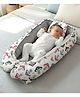 StarAndDaisy Baby nest/Sleeping Bed for New Born boy & Girl Soft and Comfortable Baby Bed with Pillow for 0-12 Months/Foldable & Washable, Oval Baby Bedding Set Cotton Design -Grey