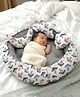 StarAndDaisy Baby nest/Sleeping Bed for New Born boy & Girl Soft and Comfortable Baby Bed with Pillow for 0-12 Months/Foldable & Washable, Round Baby Bedding Set Cotton Design -Grey