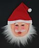 BookMyCostume Rubber Santa Claus Mask with Red Hat & White Beard - Red & White