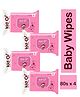 KIDO Gentle Baby Wipes 80s (Pink-FT) (Pack of 4)
