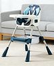 Babyhug 3-in-1 Convertible High Chair - Navy Blue| 5-Point Safety Harness| Dual Detachable Food Tray| Adjustable & Foldable Design|Removable Wheels with Brakes| Anti-Skid Base| Toddler & Rocking Chair