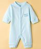 I Bears Interlock Knit Full Sleeves Sleep Suit With Happy Today Print - Light Blue