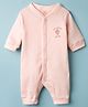 I Bears Interlock Knit Full Sleeves Sleep Suit With Ice Cream Print - Peach
