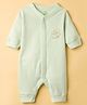 I Bears Interlock Knit Full Sleeves Sleep Suit With Duck Print - Mint