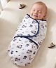 Babyhug Disney Sailor Mickey Premium Swaddle Wrapper - White Soft Breathable Cotton Adjustable Velcro Closure Gentle on Baby's Skin 0-6 Months Prevents Startling Reflex Travel Friendly