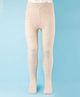 Cute Walk by Babyhug Cotton Knit Anti Bacterial Solid Footed Tights - Beige