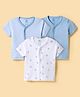 I Bears Interlock Knit Half Sleeves Jhablas with Bird Print & Stripes Pack of 3 - Multicolor