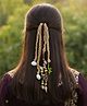 Funkrafts Braid Designed Shells Embellished Rubber Band - Beige