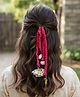 Funkrafts Beads & Shells Embellished Rubber Band - Dark Pink