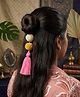 Funkrafts Set Of 2 Tassels & Pompom Detailed Rubber Band - Multi Colour