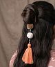 Funkrafts Tassels Embellished Scrunchie - Black