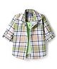Dapper Dudes Full Sleeves Checked Shirt With Attached Tee - Light Green