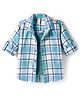 Dapper Dudes Full Sleeves Checked Shirt With Attached Tee - Blue