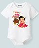 KNITROOT Cotton Knit Pongal Theme Half Sleeves My First Pongal Text Printed Onesie - White