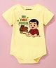 KNITROOT Cotton Knit Pongal Theme Half Sleeves My First Pongal Text Printed Onesie - Yellow