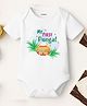 KNITROOT Cotton Knit Pongal Theme Half Sleeves My First Pongal Text Printed Onesie - White