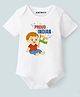 KNITROOT Cotton Knit Republic Day Theme Half Sleeves Proud Indian Text Printed Onesie - White