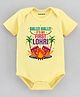 KNITROOT Cotton Knit Lohri Theme Half Sleeves Balle Balle Its My First Lohri Text Printed Onesie - Yellow