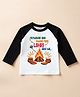 KNITROOT Cotton Knit Lohri Theme Half Sleeves Mithaiyan Laao Giddaa Paao Lohri Aayi Hai Text Printed Tee - Black & White