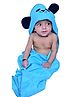 Mumma's Touch PureSoft Bamboo Panda Theme Baby Hooded Towel - Aqua 