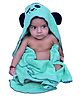 Mumma's Touch Organic Bamboo Fiber Woven Panda Designed Hooded Towel - Green