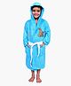 Mumma's Touch LuxeBamboo Rabbit Theme Kids Hooded Bath Robe - Aqua  