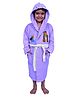 Mumma's Touch LuxeBamboo Giraffe Theme Kids Hooded Bath Robe - Magenta  