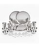 CutTales Heavy Gauge Stainless Steel 24 Pc Dinner Set | Home Kitchen Bartan Set for Daily Meals & Gifting | Premium Plain Design