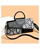 MOMISY Crocodile Pattern PU Leather Shoulder Handbag for Women - White