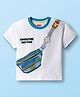 Babyhug Cotton Knit Half Sleeves T-Shirt With Text Embriodery - White