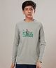 Technosport Knit Full Sleeves Footballer Printed Tee - Grey