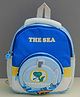 Dukiekooky Kids The Sea Theme with Dinosaur Design, Royal Blue and Light Blue School Backpack- 12 Inches