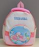 Dukiekooky Kids Pink and Cream Colors Mermaid The Sea Theme with Mesh Pockets School Backpack- 12 Inches