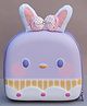 Dukiekooky Kids Purple and Pink Mesh Back Panel Decorative Bow School Bunny Backpack-Height 9.4 Inches