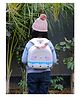 Dukiekooky Kids Cream and Pink Mesh Back Panel Decorative Bow School Bunny Backpack- Height 9.4 Inches