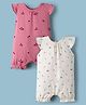 I Bears Interlock Knit Frill Sleeves Rompers With Fruit Print Pack of 2 - Multicolor