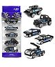 VGRASSP Set of 5 Mini Die Cast Alloy Metal Police Vehicle Toy Set For Kids - 1:64 Scale Pretend Play Free Wheels Emergency Patrol Toy Cars And Trucks - Color May Vary