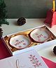 WEAVING HOMES Merry & Joy Handmade Dessert plate in a Gift Box Microwave & dishwasher Safe