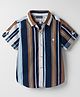 JASH KIDS Cotton Woven Half Sleeves Striped Shirt - Khaki