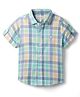 JASH KIDS Cotton Woven Half Sleeves Checks Shirt - Sea Green